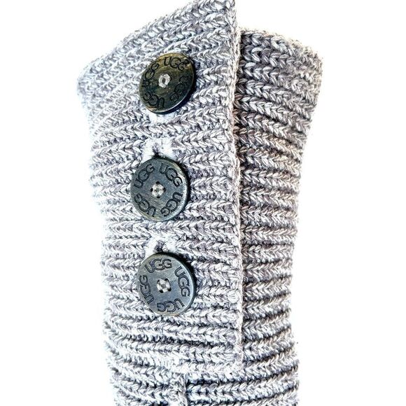 UGG Classic Cardy Button Detailed Knit Boots 6 - Picture 12 of 16